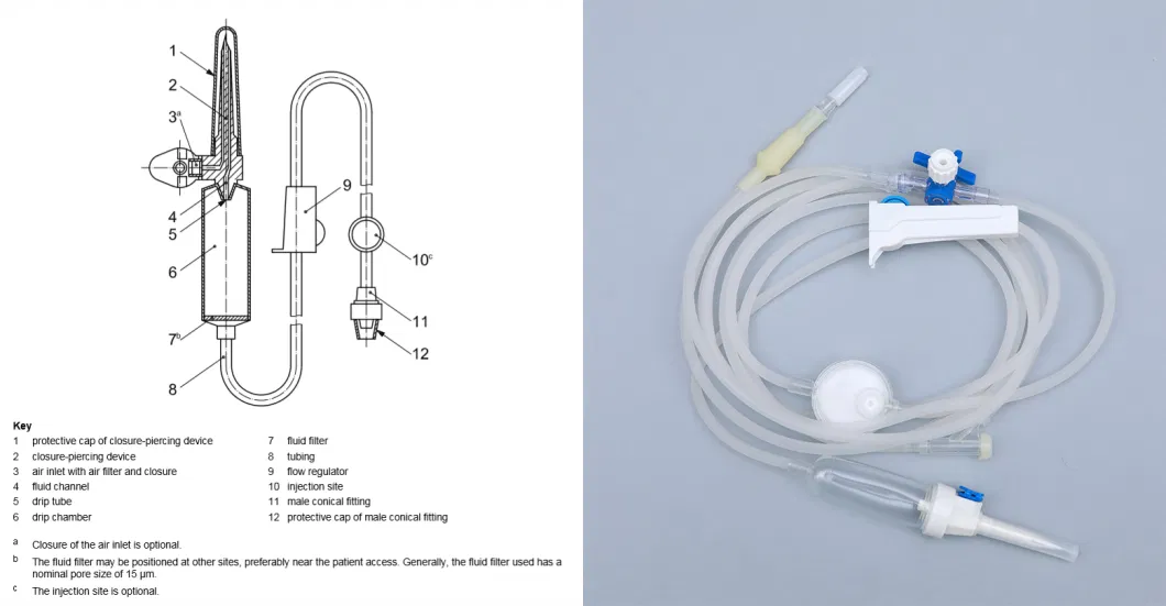 Disposable Burette Infusion Set 100ml 160ml 20 60 Drops