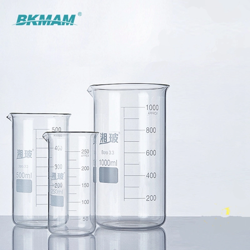 High Quality Clear Glass Beaker 50ml to 1000ml for Science and School Use