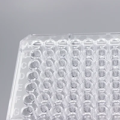 실험실 투명한 96wells PCR 플레이트 0.2ml PCR 마이크로플레이트(반 포함)