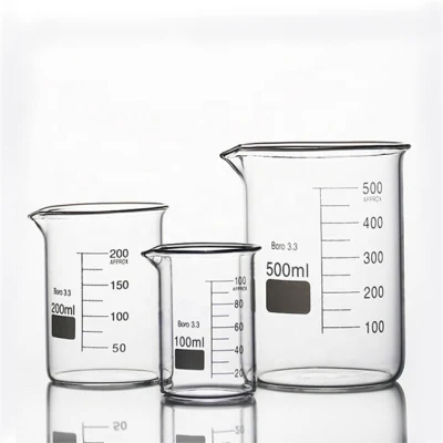 화학 실험실 붕규산 유리 측정 비커